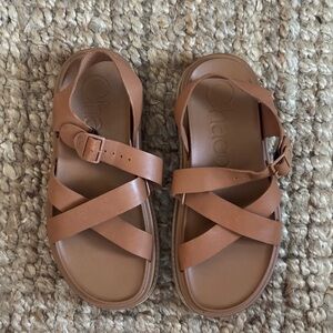 Chaco Tan Leather Sandals
